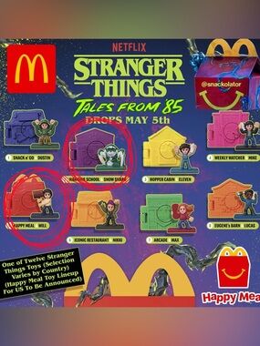 Netflix Stranger Things Tales from 85 McDonalds toys !2 figures!
